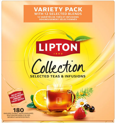 Lipton Feel Good Selection Boîte d'assortiment de packs de thés (180 pièces)