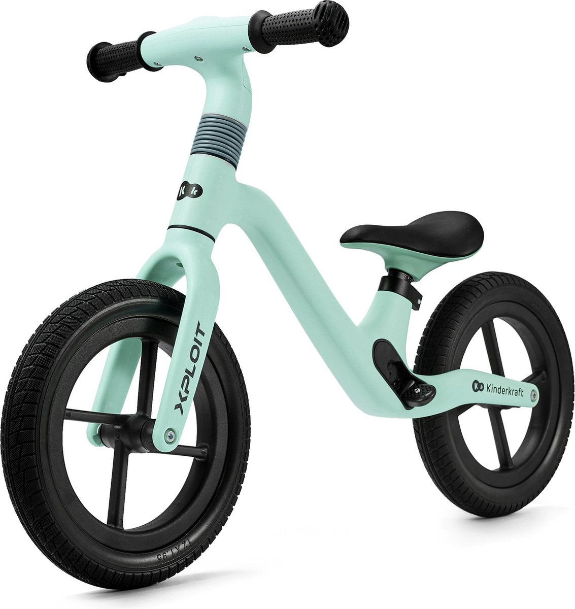 Draisienne Kinderkraft Xploit - pour enfants à partir de 80 cm - guidon et selle réglables, roues en PU et repose-pieds magnétiques - turquoise