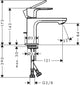 Hansgrohe rebris e - robinet de lavabo avec vidage, démarrage à froid, chromé 72553000