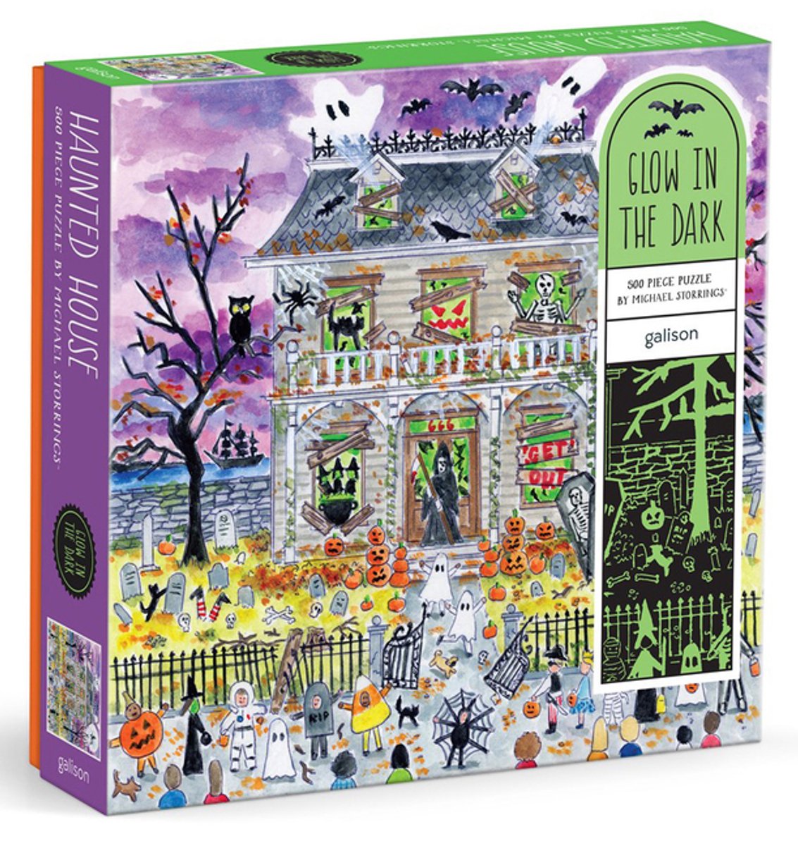 La maison hantée de Michael Storring, puzzle de 500 pièces qui brille dans le noir