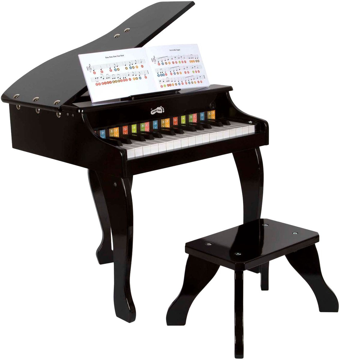 Petit pied en bois pour enfants piano noire