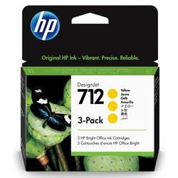 Cartouche d'encre Designjet hp 712 jaune 3 pièces