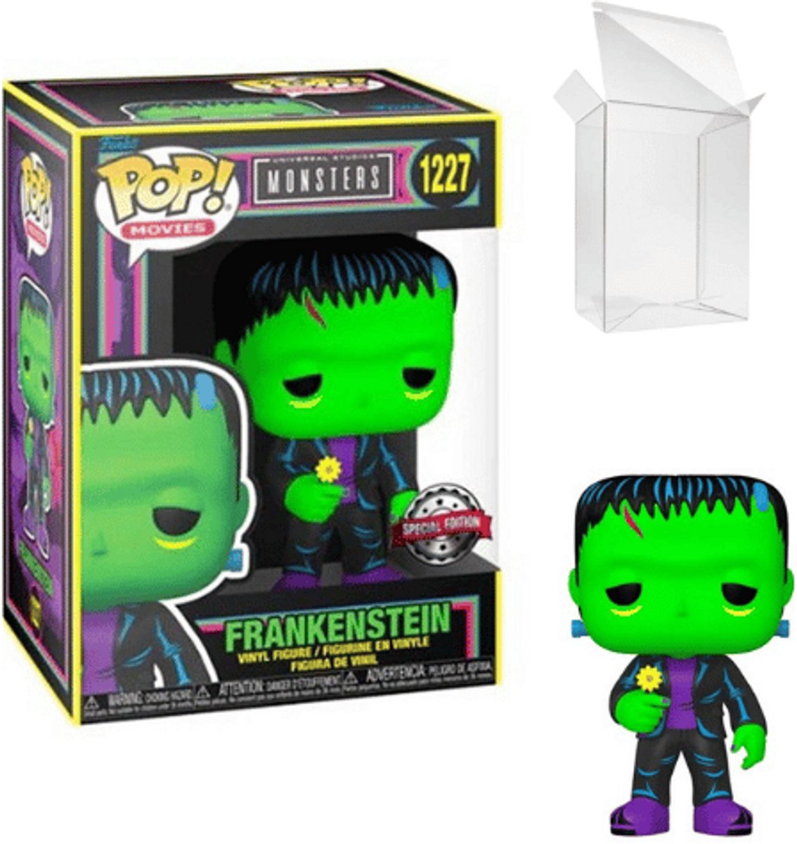 Funko-pop ! Horreur Universal Studio Monsters - Frankenstein #1227 Édition spéciale Black Light