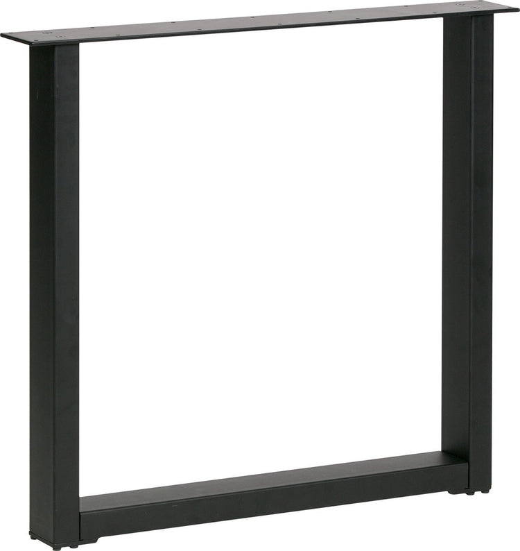 Woood tablo u-leg maastricht 1 pièce - métal - noir - 72x79x10