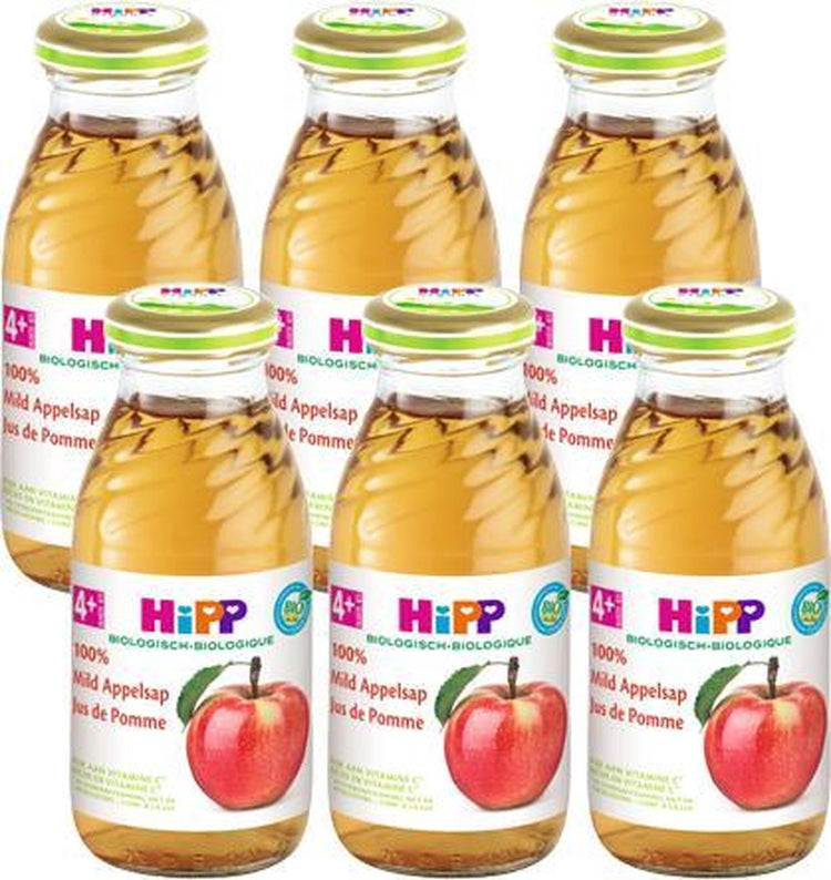 Hipp bio jus de pomme doux à partir de 4 mois - 6 pièces 200ml - nl-bio-01