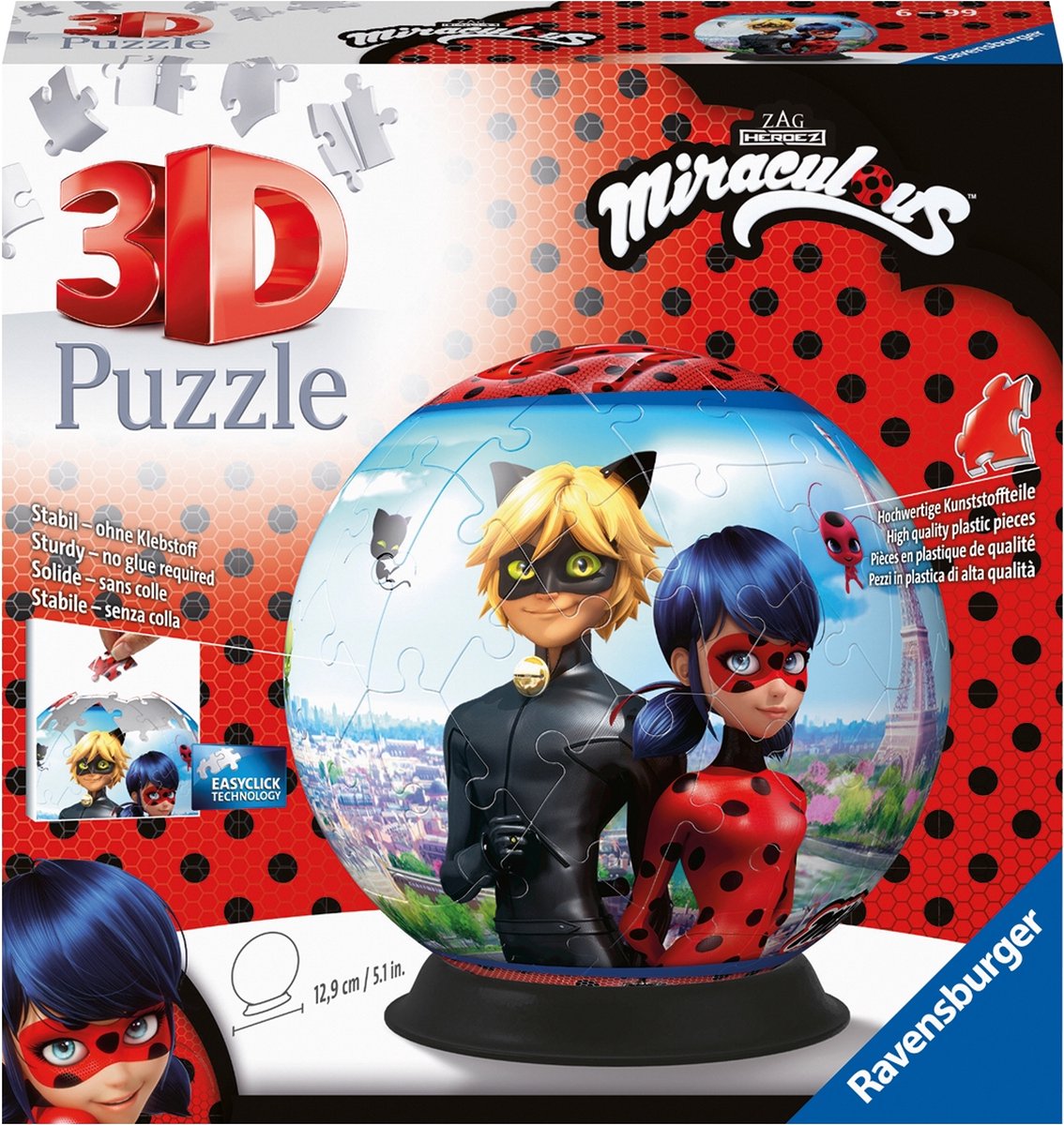 Ravensburger Puzzleball miraculeux - Puzzle 3D - 72 pièces