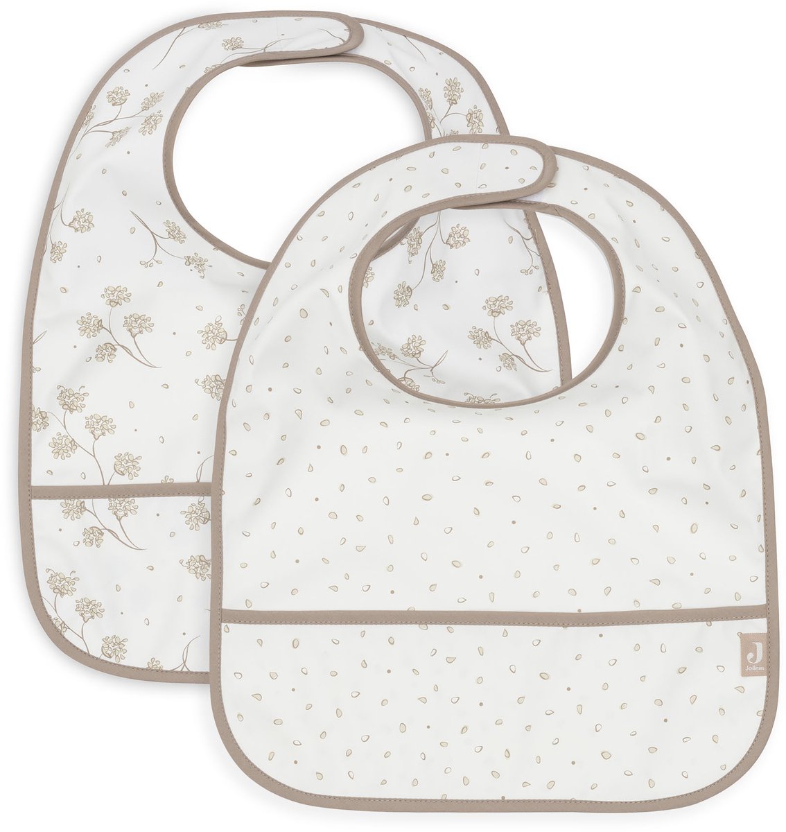 Bavoirs Jollein imperméables - 2 pièces - 30 cm - rêves feuillus