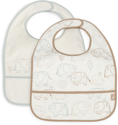 Bavoirs Jollein imperméables - 2 pièces - 30 cm - contes d'éléphants