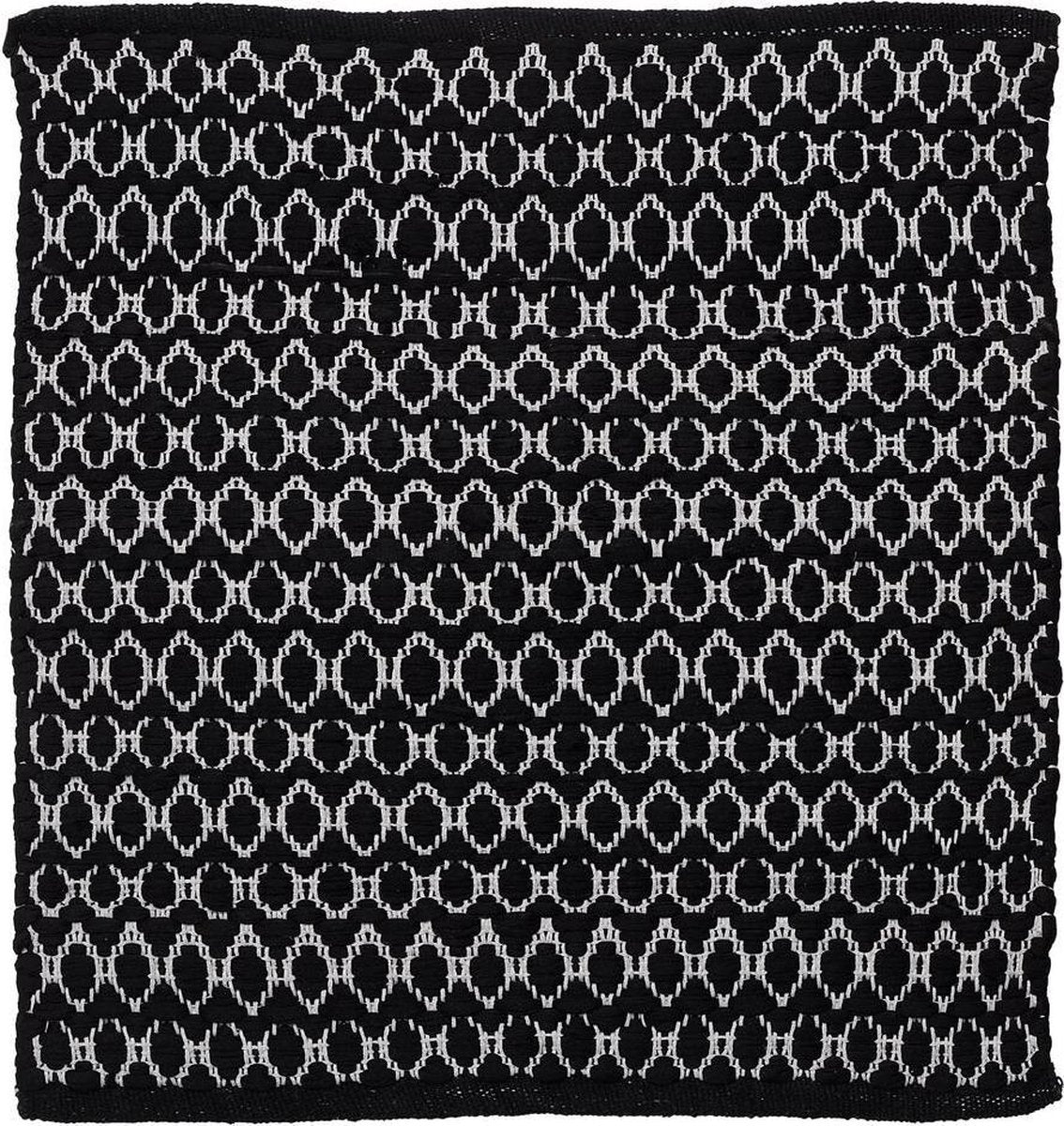 Sealskin - tapis de bain boho 60x60 cm - coton polyester - noir