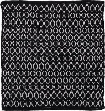 Sealskin - tapis de bain boho 60x60 cm - coton polyester - noir