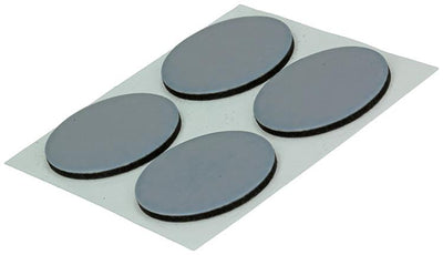 Mack 1047766 - pastille super coulissante autocollante gris ø 28 mm 4 pcs | 12 pièces