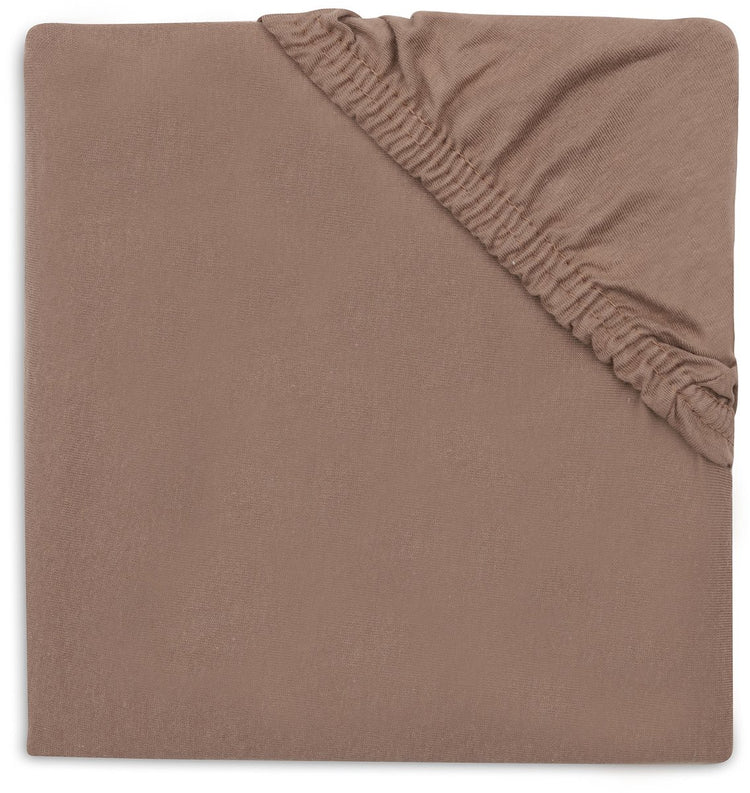 Drap housse Jollein pour lit - 60x120cm - jersey - café au lait
