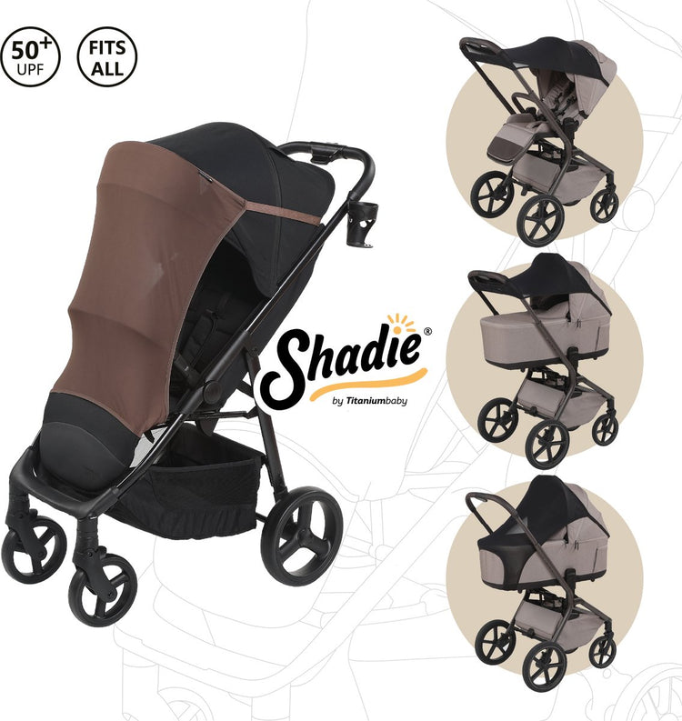 Titanium baby parasol élastique baby shadie en titane marron truffe