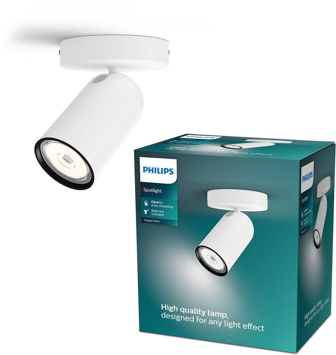 Spot en saillie Philips LED Philips Pongee - 1 lumière - blanc