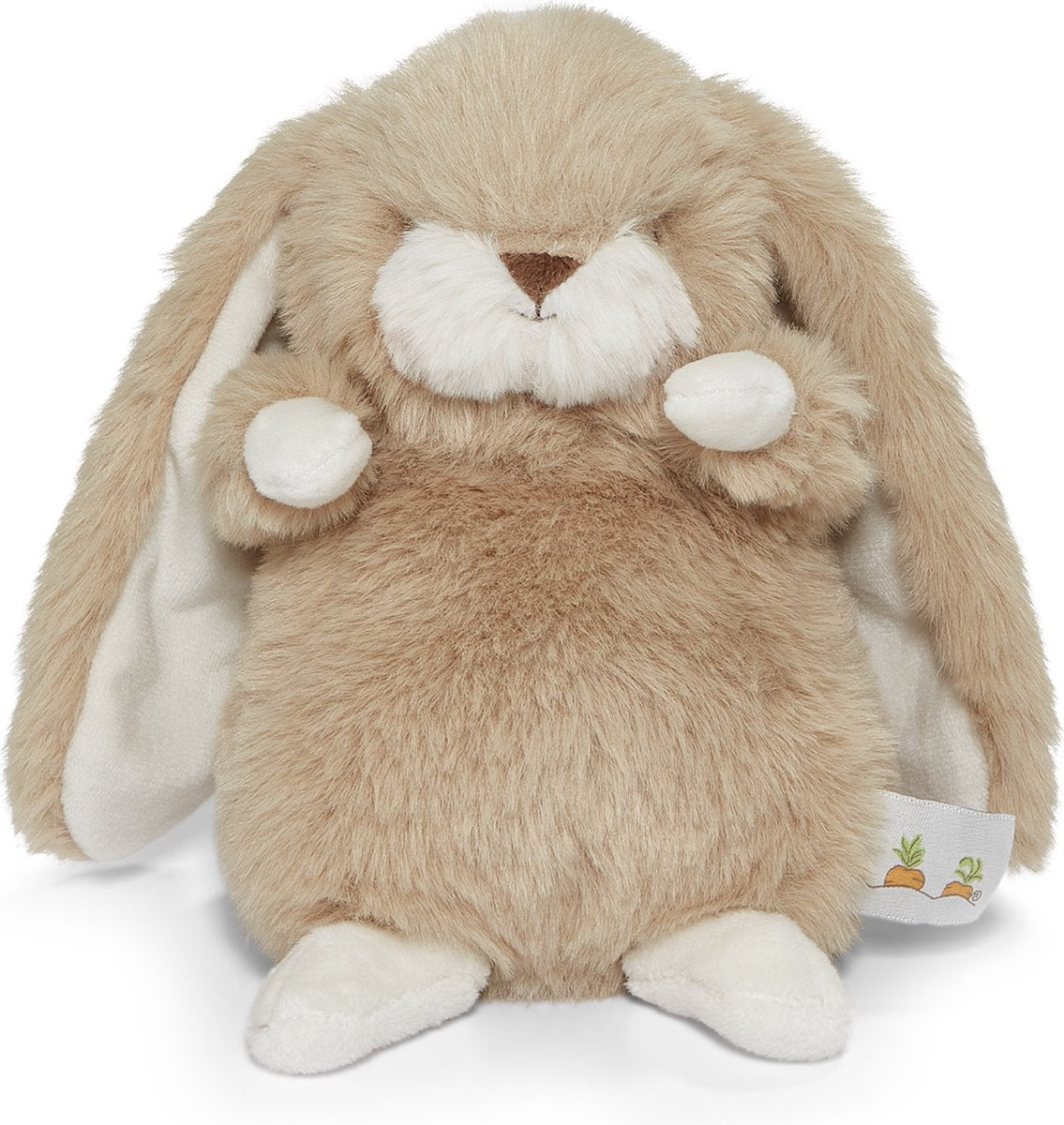 Bunnies by the bay grignoter lapin - peluche - peluche pour enfants - détails brodés - amande - 20 cm