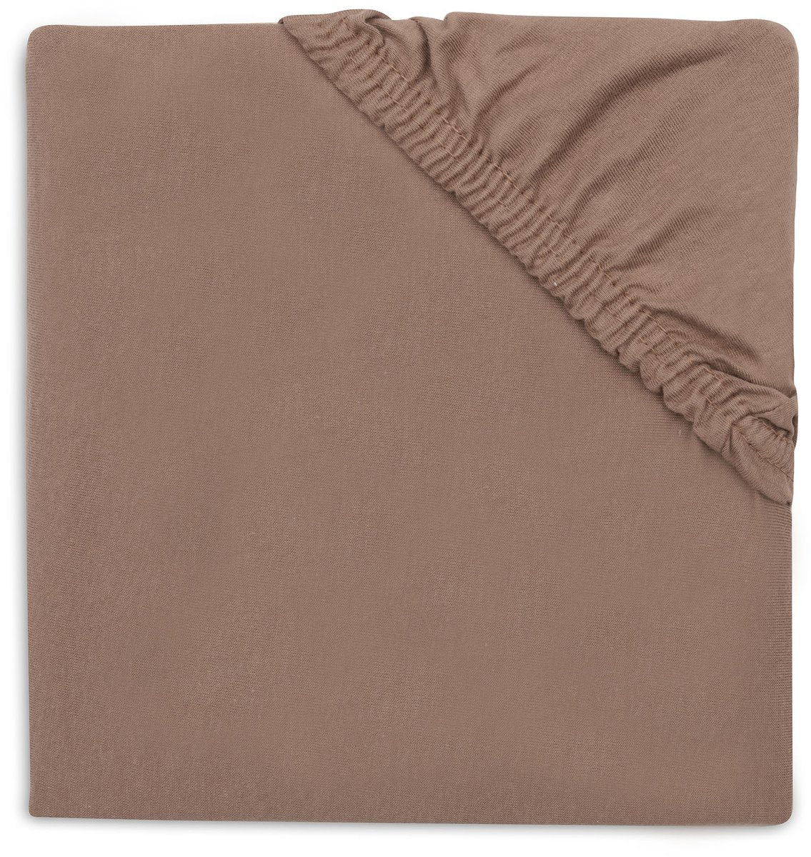 Drap housse Jollein pour lit - 70 75x140 150cm - jersey - café au lait