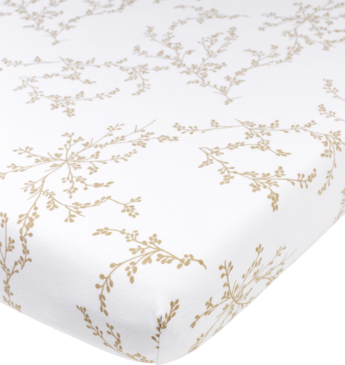 Drap-housse bébé branches Meyco cododo - sable - 50x90cm