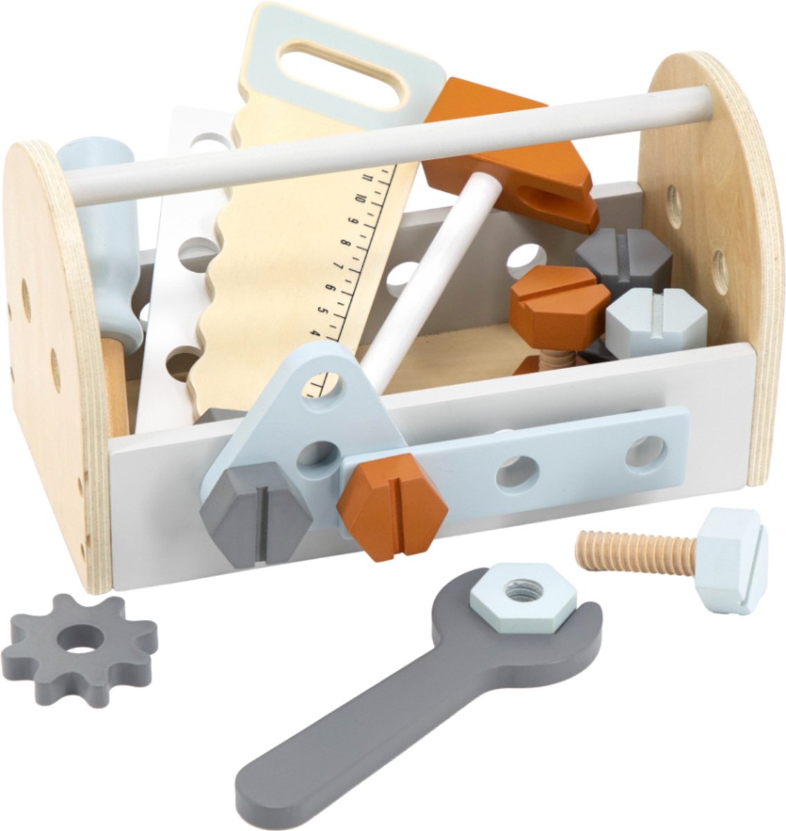Boîte à outils en bois Tryco - boîte à outils en bois - jeux de rôle et développement moteur - jouets en bois - à partir de 24 mois garçons et filles