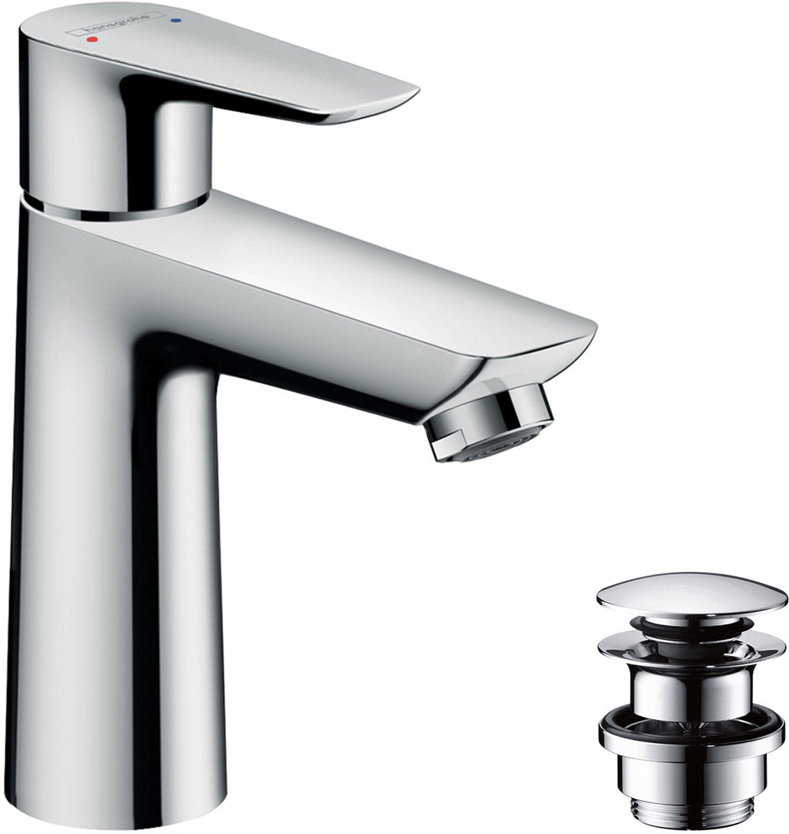 Hansgrohe talis e - mitigeur de lavabo - commande monocommande - avec bouchon de vidange - taille 110 mm - chrome