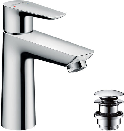 Hansgrohe talis e - mitigeur de lavabo - commande monocommande - avec bouchon de vidange - taille 110 mm - chrome