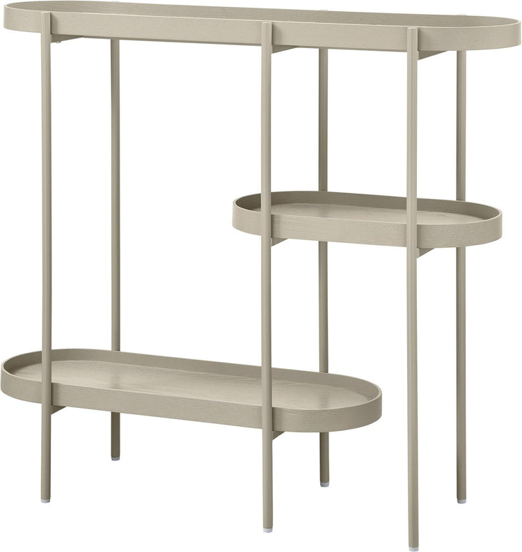 Table d'appoint Woood noan - bois métal - beige - 80x90x28