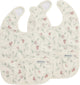 Bavoir bébé fleur Meyco avec bac de collecte - pack de 2 - multicolore