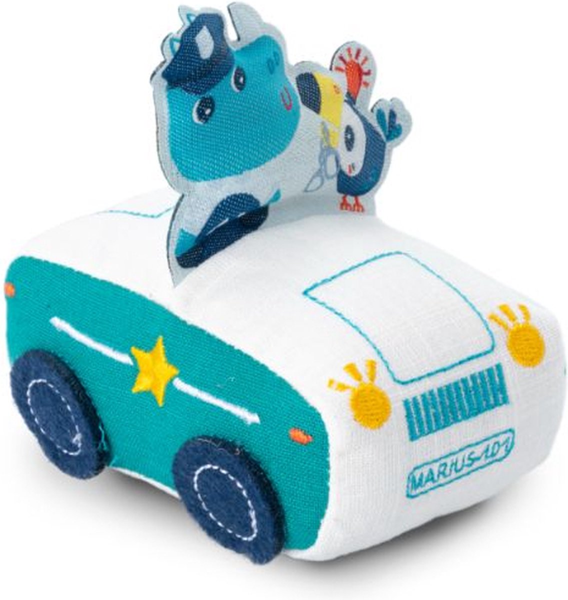 Lilliputiens - voiture de police à retrait - Marius l'hippopotame