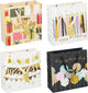Sac cadeau d'anniversaire sans marque « Happy Birthday » – Sac cadeau d'anniversaire env. 32x26x12 cm – sac cadeau avec poignées – emballage cadeau pour cadeau d'anniversaire – motifs assortis - 1 variante aléatoire