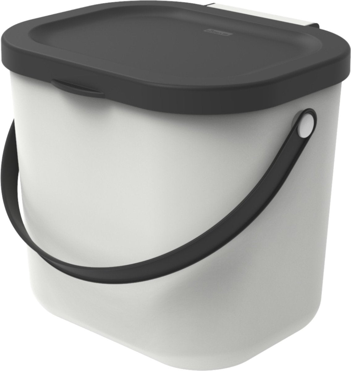 Rotho albula poubelle bio 23,5x20x20,8 cm 6l blanc