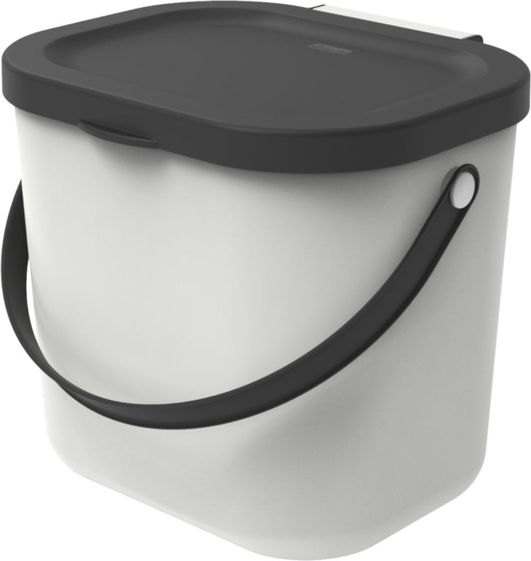 Rotho albula poubelle bio 23,5x20x20,8 cm 6l blanc