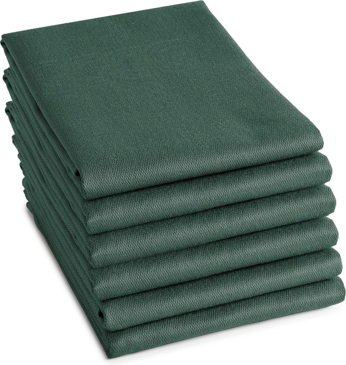 Ddddd - 6x torchon - logo - 60x65 cm - vert - lot de 6 pièces