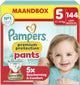 Pantalon de protection Pampers premium taille 5 boîte mensuelle - 144 couches pantalons - 11kg-17kg - boîte mensuelle