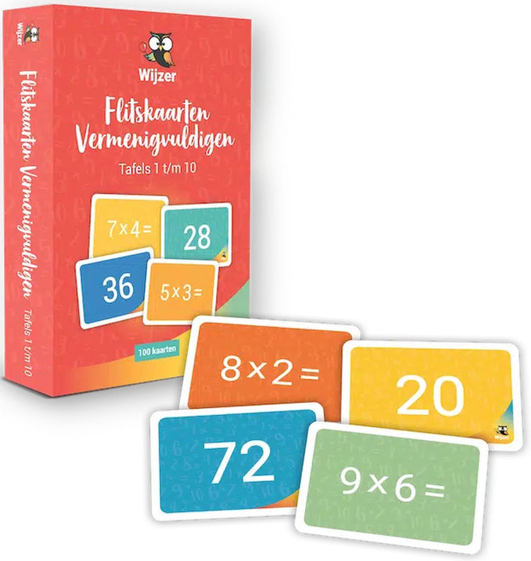 Pointeur sur les tables de multiplication des cartes flash de l'école primaire - tables d'exercices 1 à 10 -
