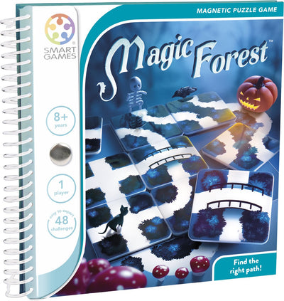Smartgames forêt magique - jeu de pensée logique magnétique - 48 défis du parcours pédagogique - jeu de voyage compact jeu solo - à partir de 6 ans