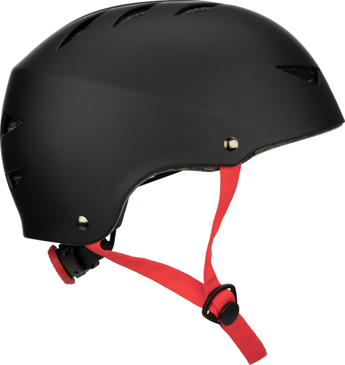 Nijdam casque de skate réglable - dark fyre - taille l - noir rouge