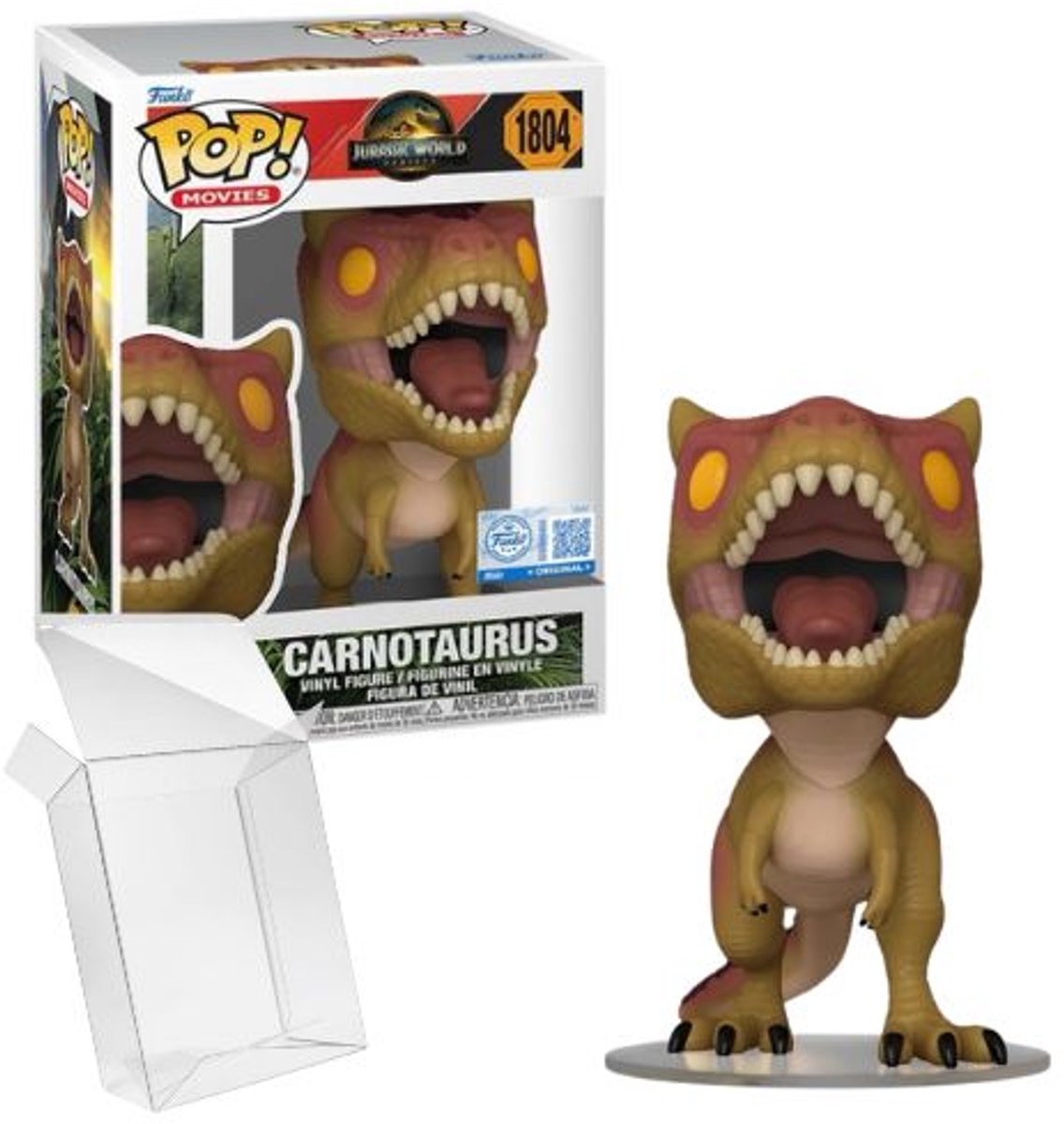 Funko-pop ! films : renaissance du monde jurassique - carnotaurus #1804 exclusif