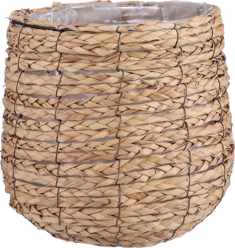 Mica decorations panier rond avalon - h31 x ø30 cm - jonc de mer - marron