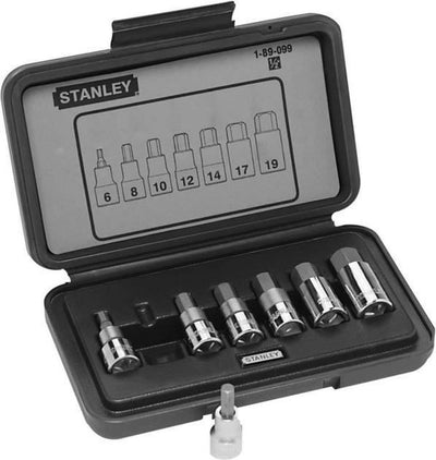 Stanley - jeu de clés à douille - 7 pièces - acier au chrome vanadium - 1 2 pouces - hexagonal