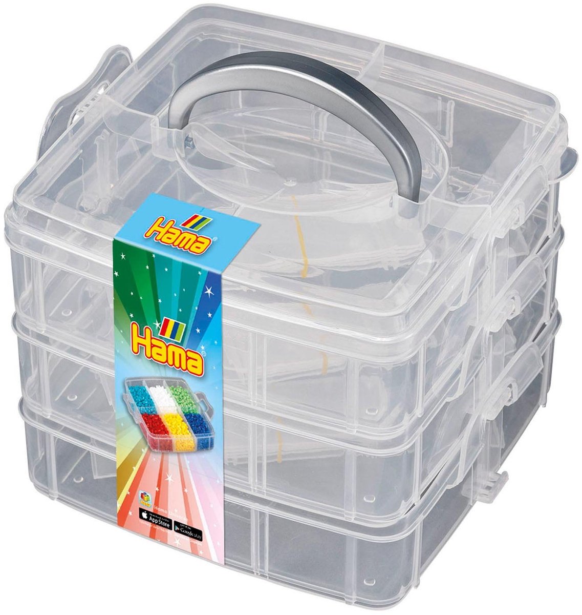 Boîte de rangement Hama Iron Beads Petite avec 3 tiroirs