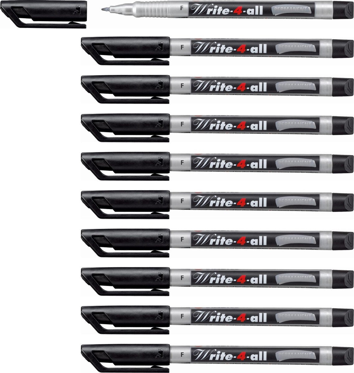 Stabilo write-4-all - marqueur permanent - fin 0,7 mm - boîte de 10 pièces