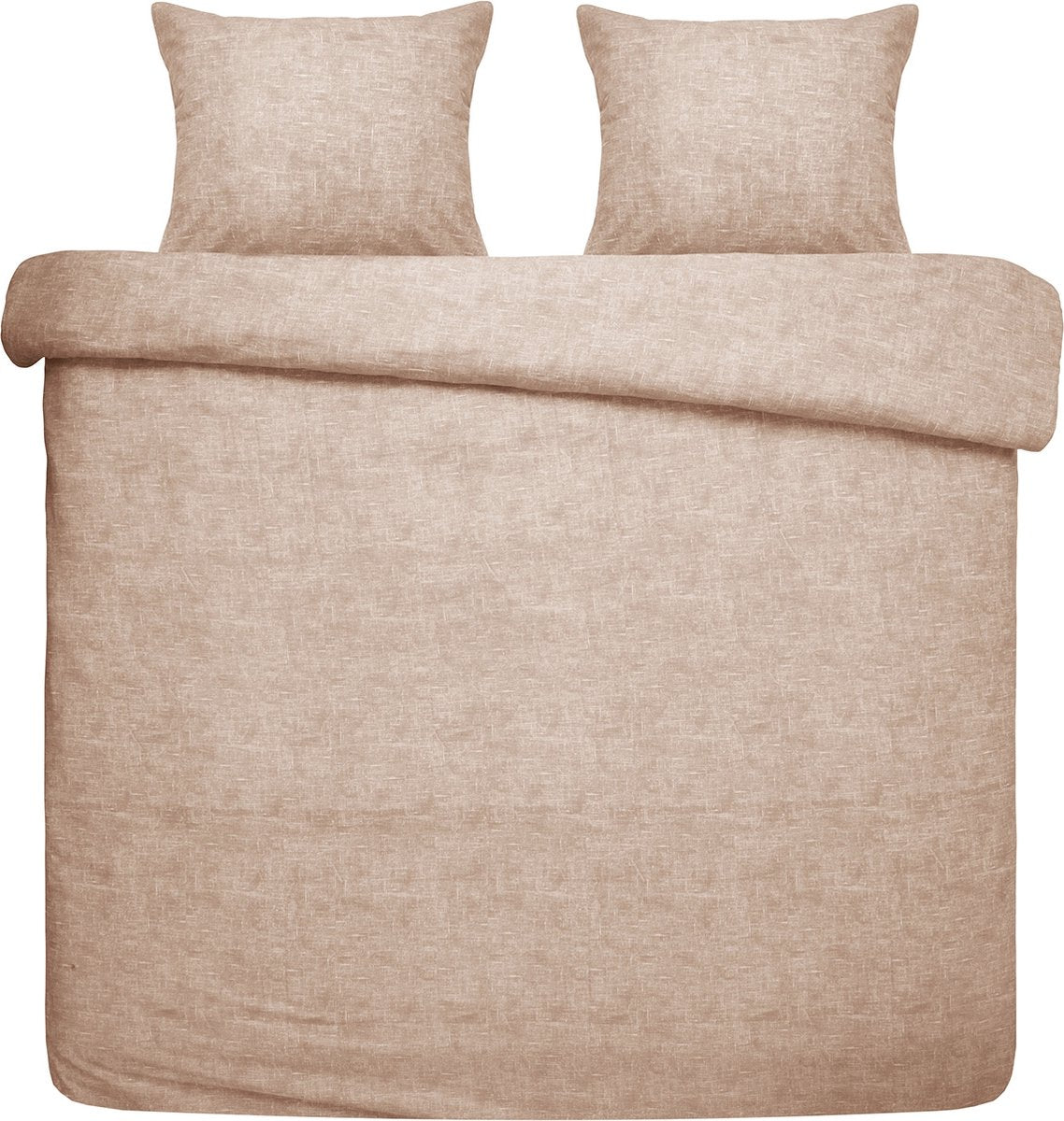 Damai housse de couette ebba - coton bio - 200x200 220 cm - terra cotta + 2 taies d'oreiller 60x70