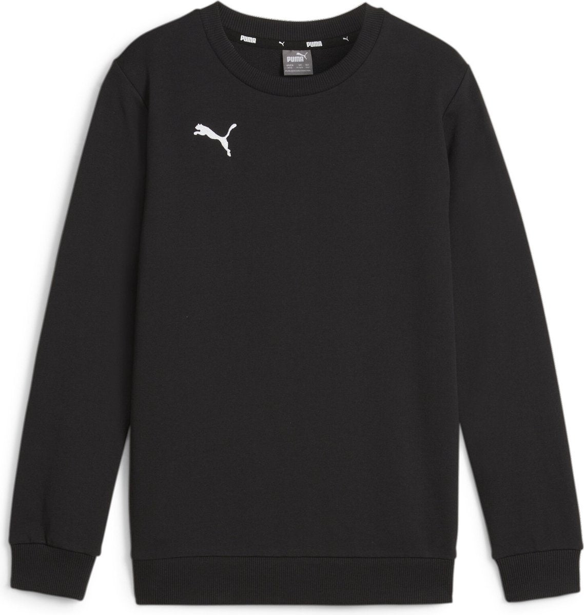 Puma teamgoal casuals ras du cou sweat jr pull de sport pour garçons - noir-blanc