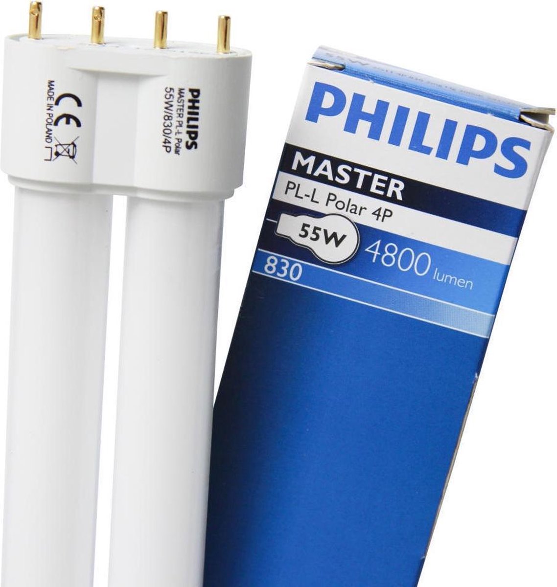 Philips master pl-l lampe 55w 830 4p 2g11 blanc chaud