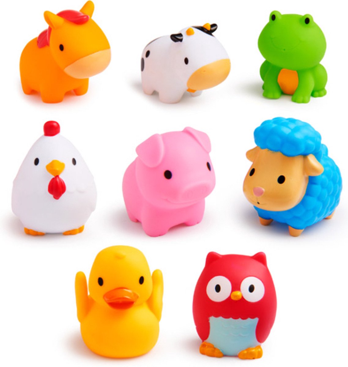 Jouets de bain Munchkin - gicleurs de ferme de bain - amis du bain de ferme - par 8 pièces - à partir de 9 mois