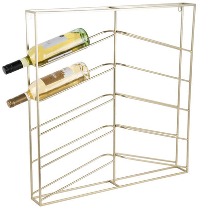 Present time Casier à vin cuadro - or clair - 67x7,5x66cm - scandinave