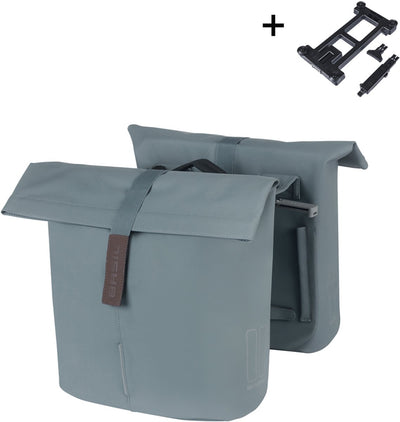Basil Double Bag City Mik 28-32L Bleu