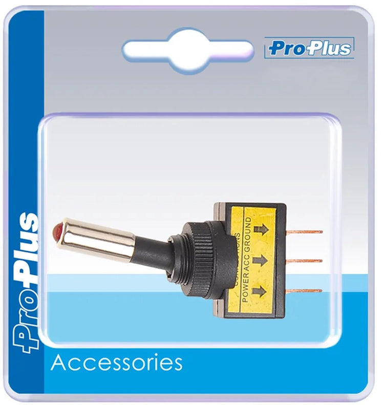 Proplus interrupteur à bascule LED rouge 12v-max. 20a sous blister