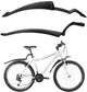 Jeu de garde-boue Dunlop 2 pièces - garde-boue de vélo 24 26 - garde-boue arrière et garde-boue avant réglables - convient aux VTT, vélos de ville et vélos électriques - avec matériel de montage - noir