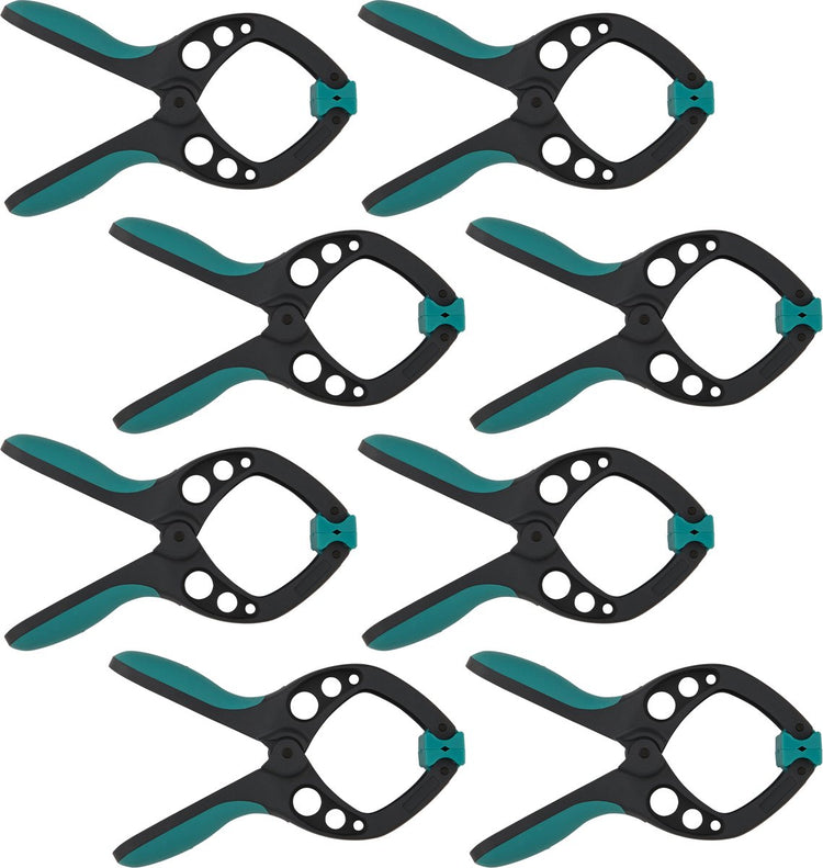 Wolfcraft - 8 pinces à ressort pro - pince à ressort 60 mm - pince à bâche - pince de marché - extra forte - pinces à bâche 60 mm - 8652000