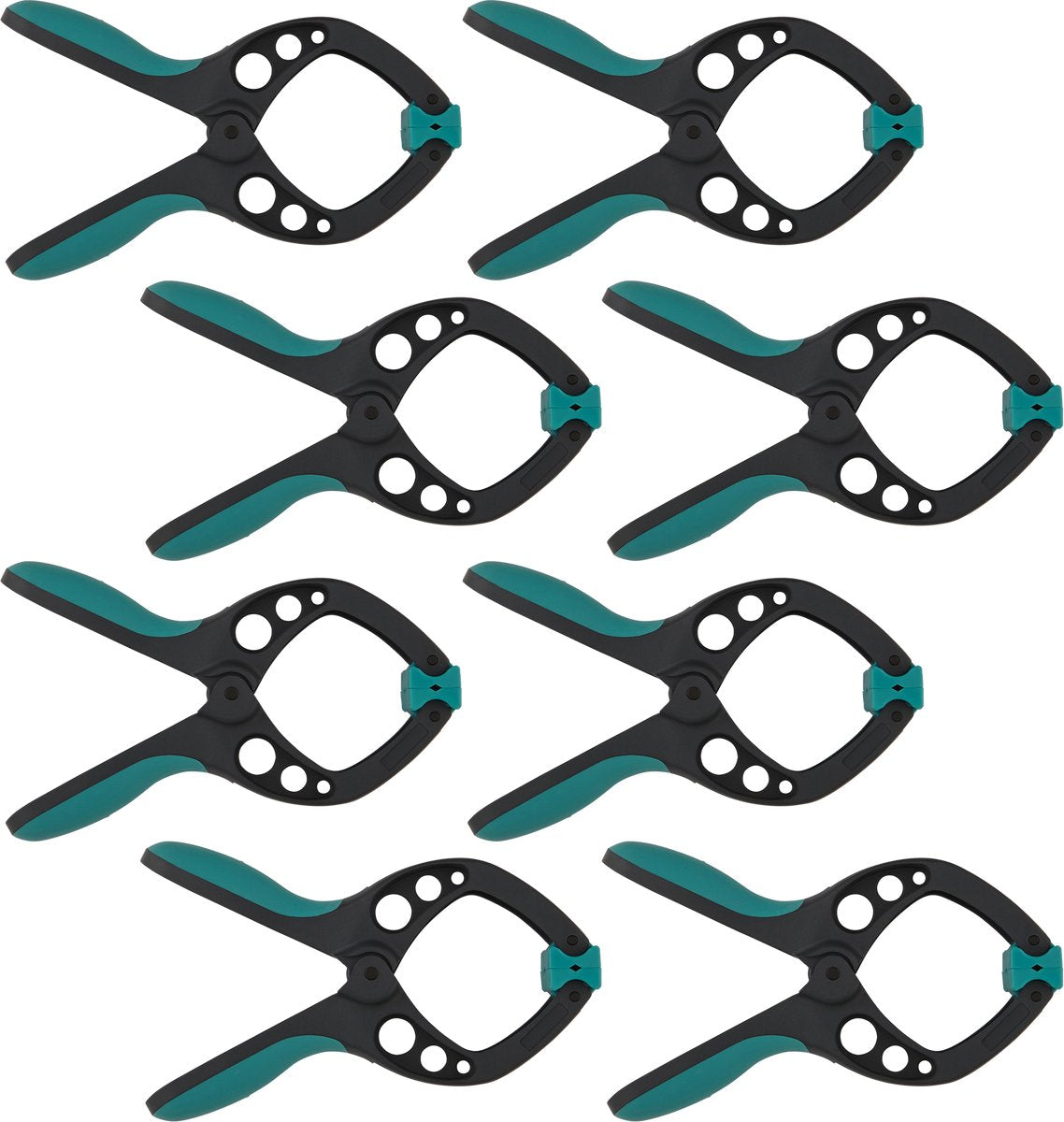 Wolfcraft - 8 pinces à ressort pro - pince à ressort 60 mm - pince à bâche - pince de marché - extra forte - pinces à bâche 60 mm - 8652000